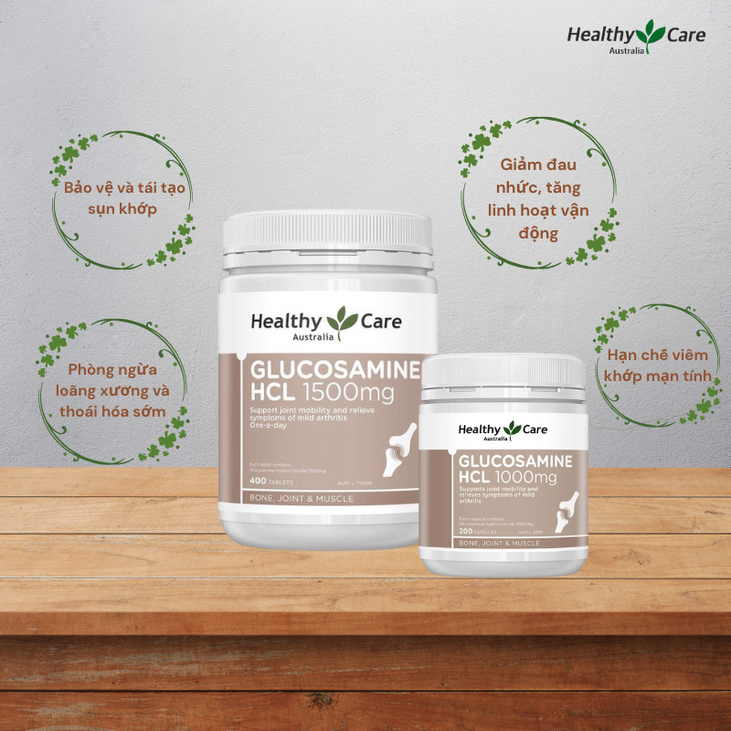 Công dụng của viên uống xương khớp Glucosamine Healthy Care